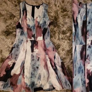 NWT MOSSIMO MEDIUM MULTI COLOR TANK V-NECK DRESS